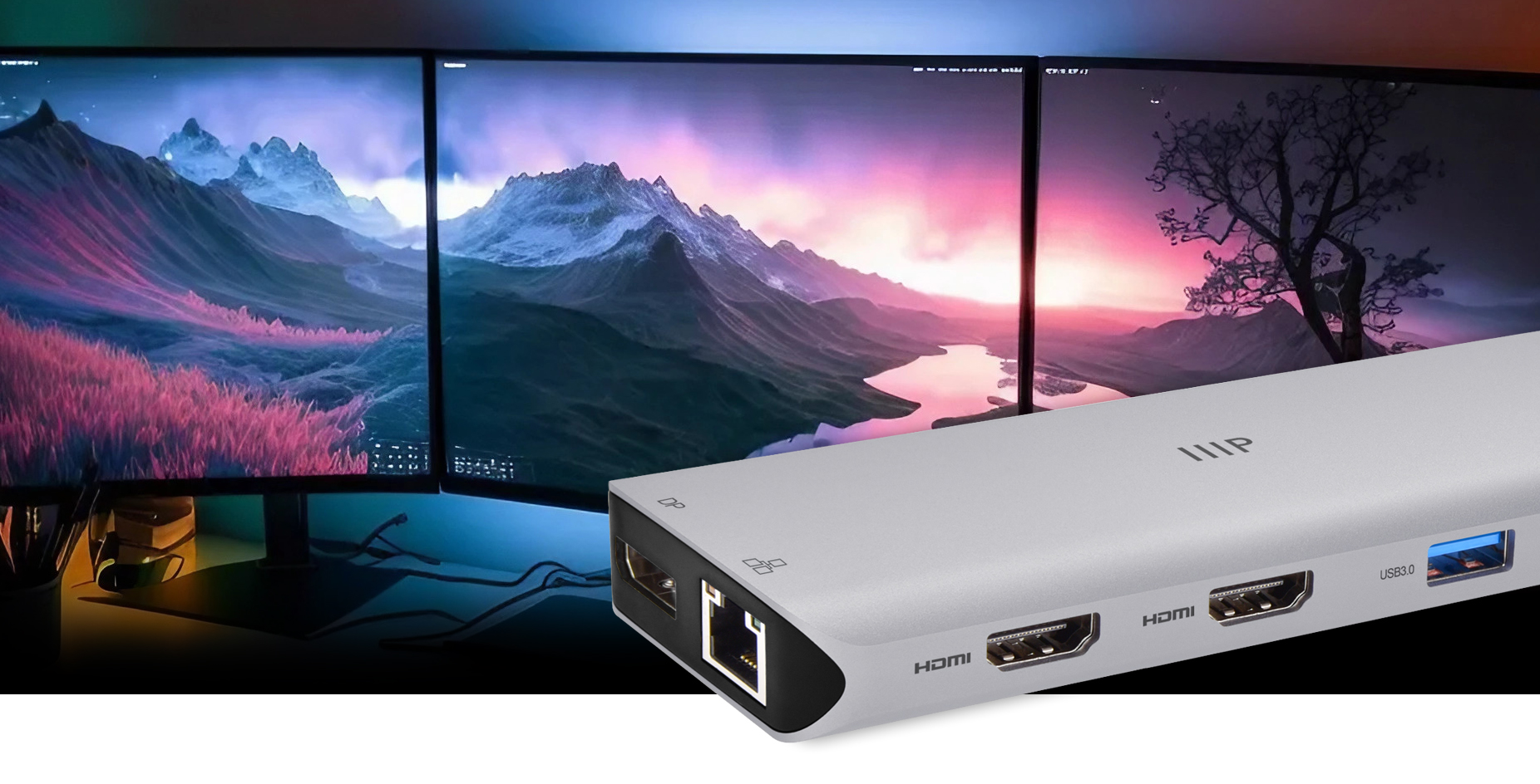 Monoprice USB-C Dual-Monitor Docking Station for USB-C Laptops, MST, and  Power Delivery up to 100W with USB-C Cable 
