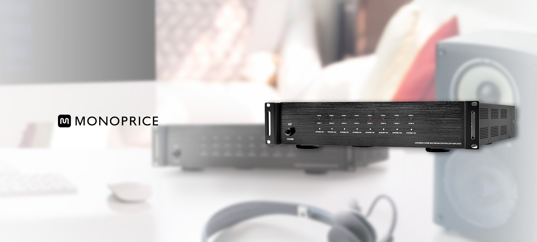 8-Zone Home Audio Multizone Controller and Amplifier Kit - Thumbnail 4