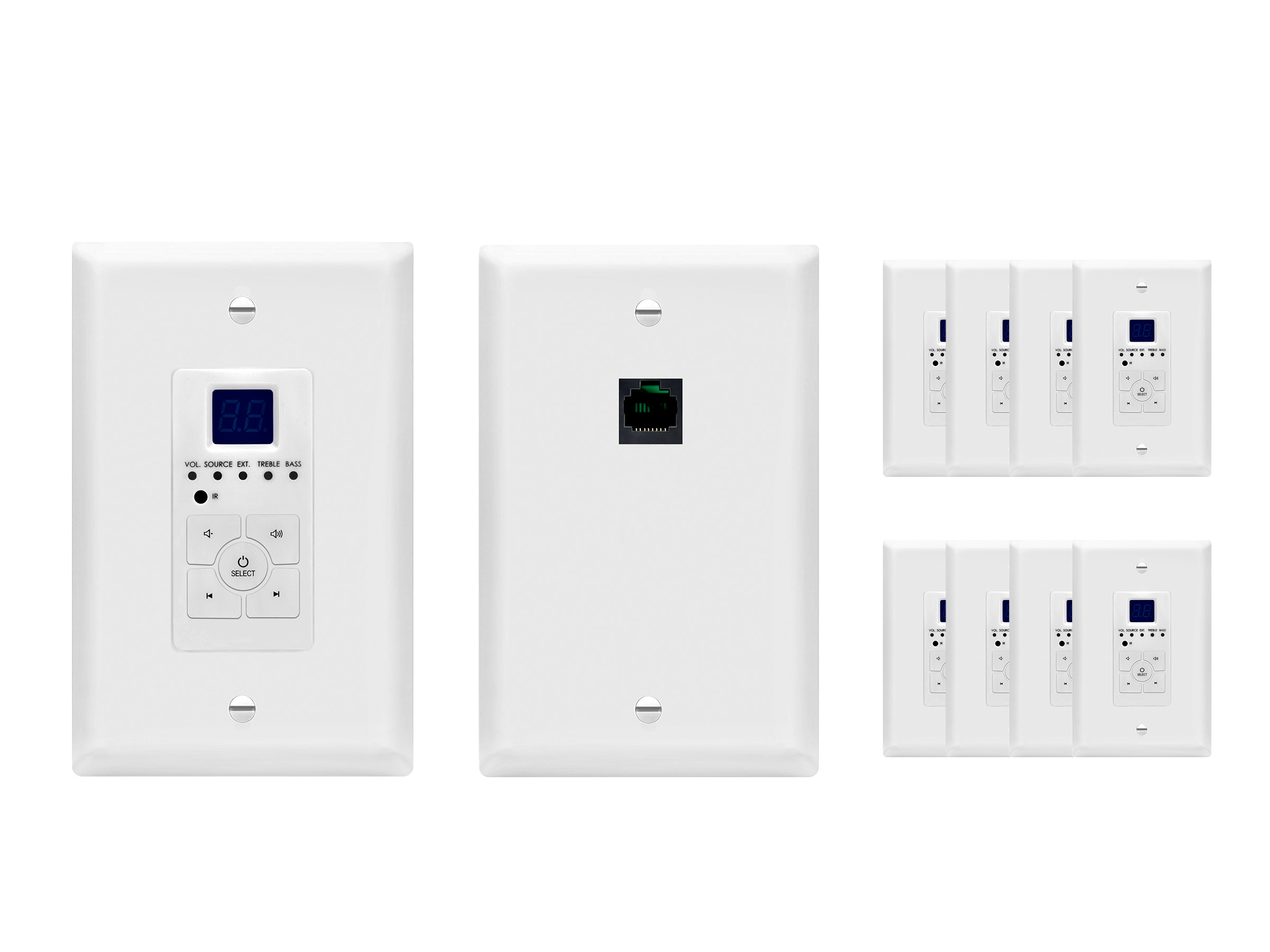 Monoprice 8-Zone Home Audio Multizone Controller and Amplifier Kit