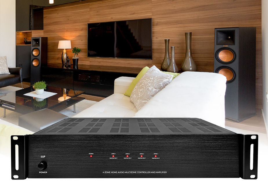 Monoprice 4-Zone 6 Source 8ch Home Audio Multizone Controller and