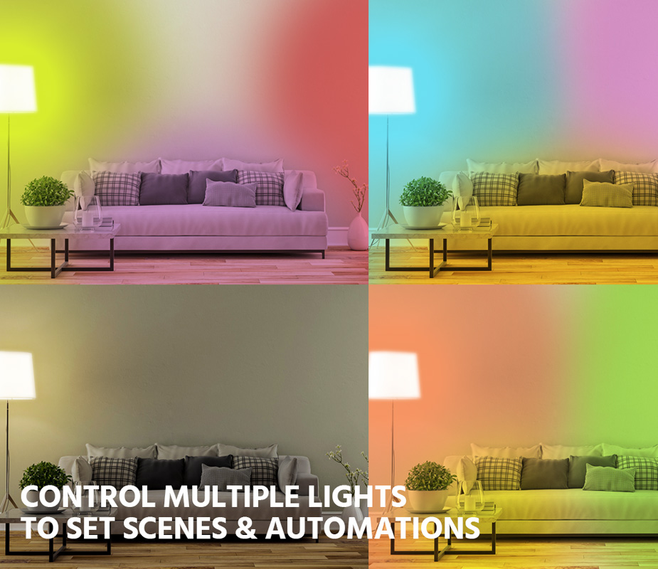 Smart LED Light Bulb 4-Pack – 130W Equivalent, RGBWW, Works With Alexa, 16M Colors, Music Sync, No WiFi Needed