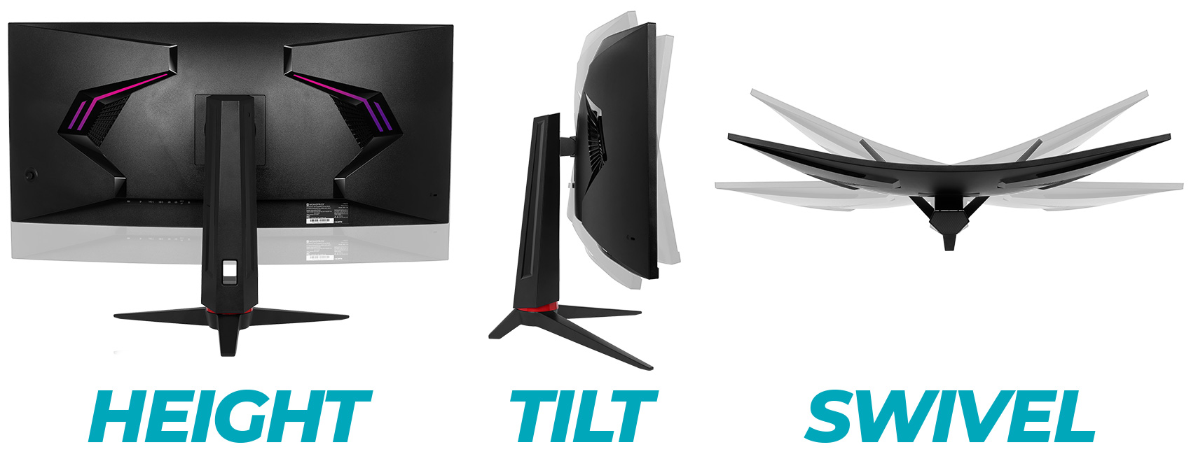 Height, Tilt, Swivel