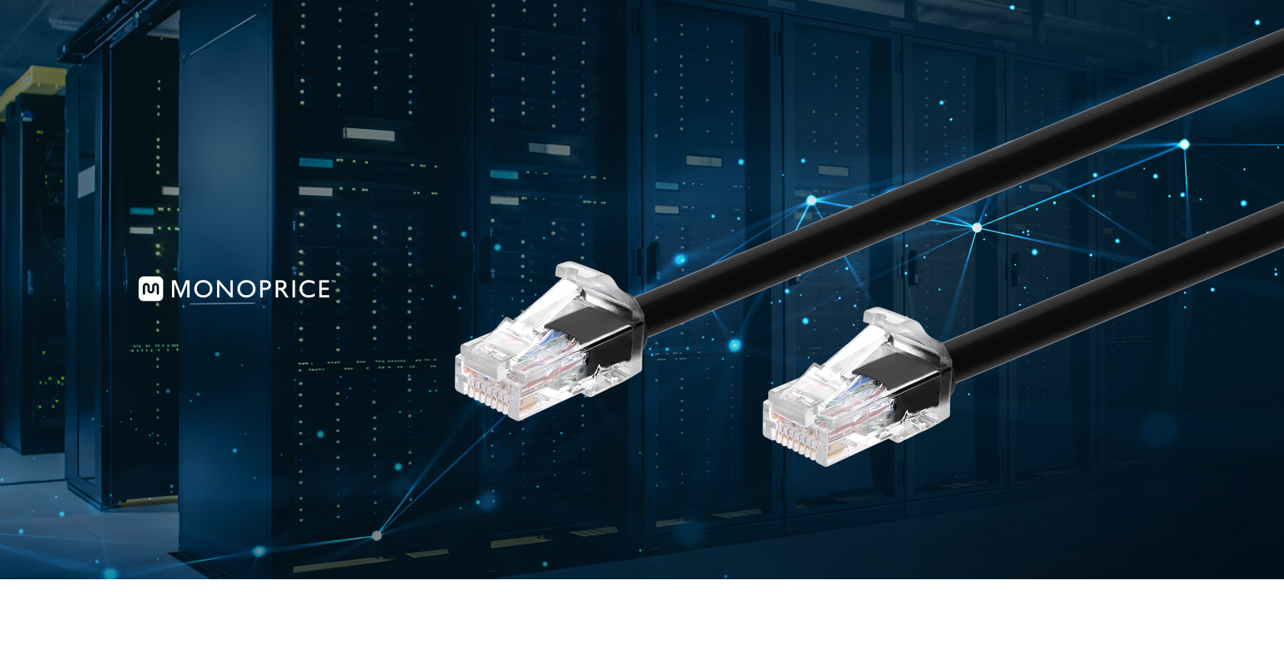 Monoprice Cat6A Component Level Ethernet Patch Cable - Pure Bare