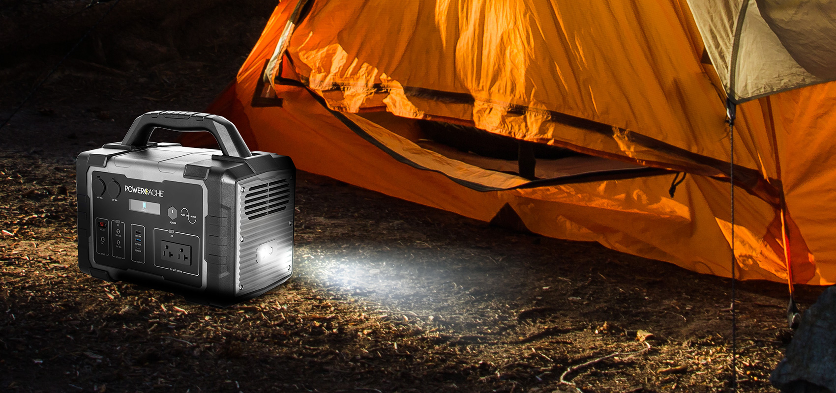 PowerCache 1000 Lithium Portable Power Station - Black/Grey