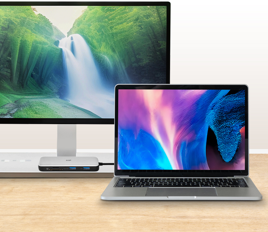 Monoprice 8-in-1 Dual HDMI 4K@60Hz Dock with 10Gbps USB Ports, PD