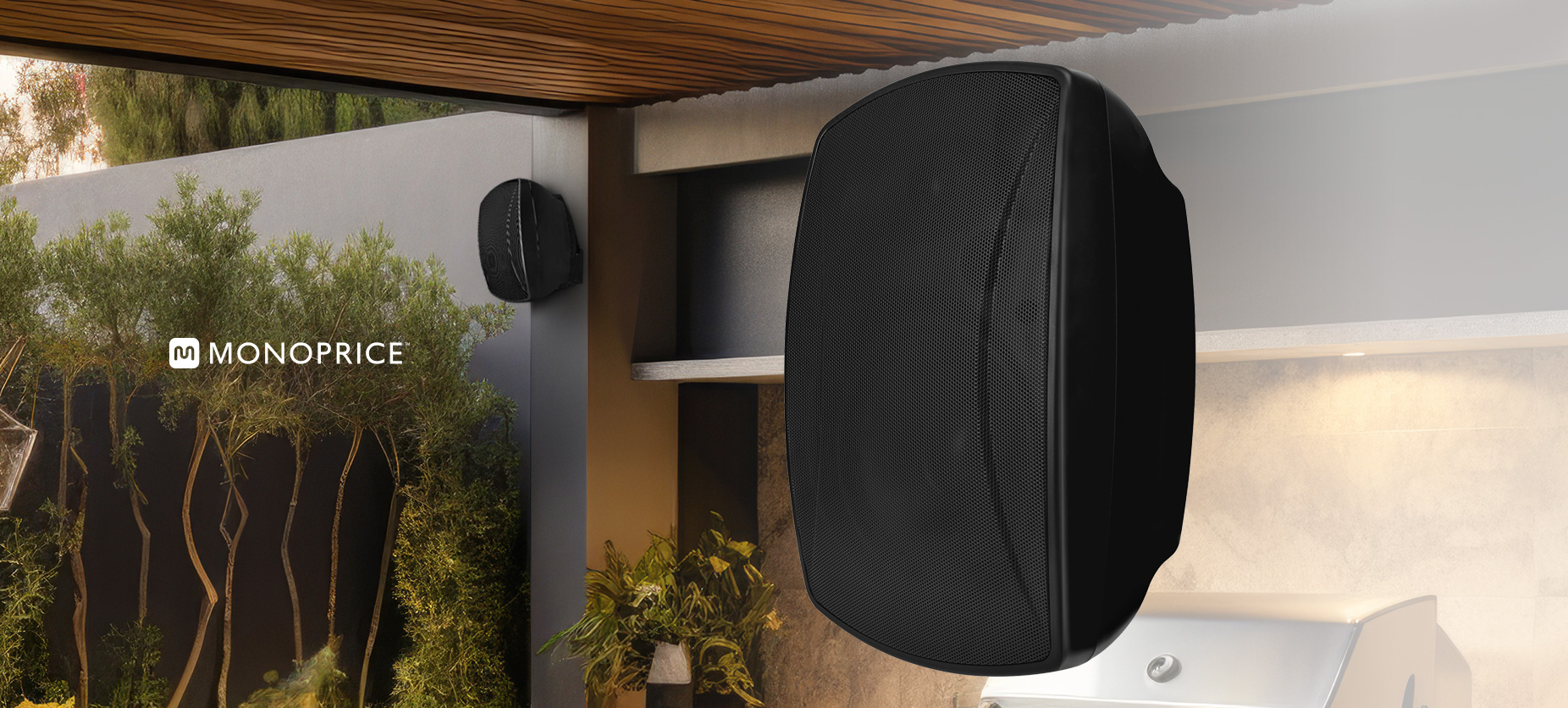 Amplifier Best Outdoor Wall Mount Speakers Monoprice WS-7B-82-B