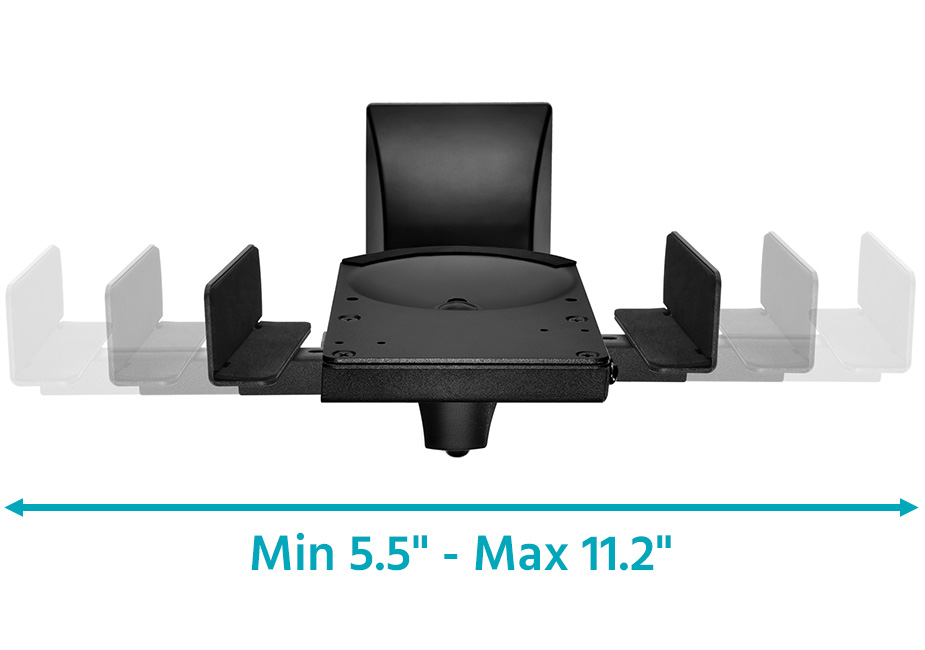 Bookshelf Speaker Wall Mount Brackets With Dual Side Clamping - Universal Surround Sound Speaker Mounting With Adjustable Swivel & Tilt Angle For Home