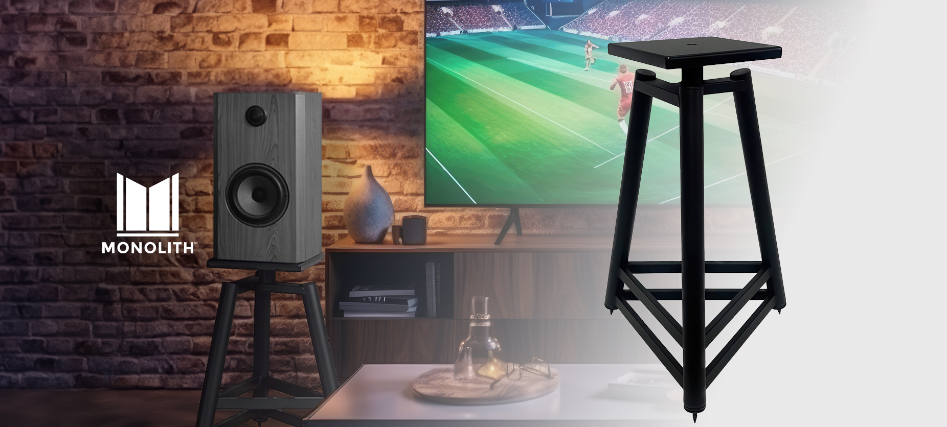 Monolith by Monoprice Easel Style Speaker Stand, 24in (Each