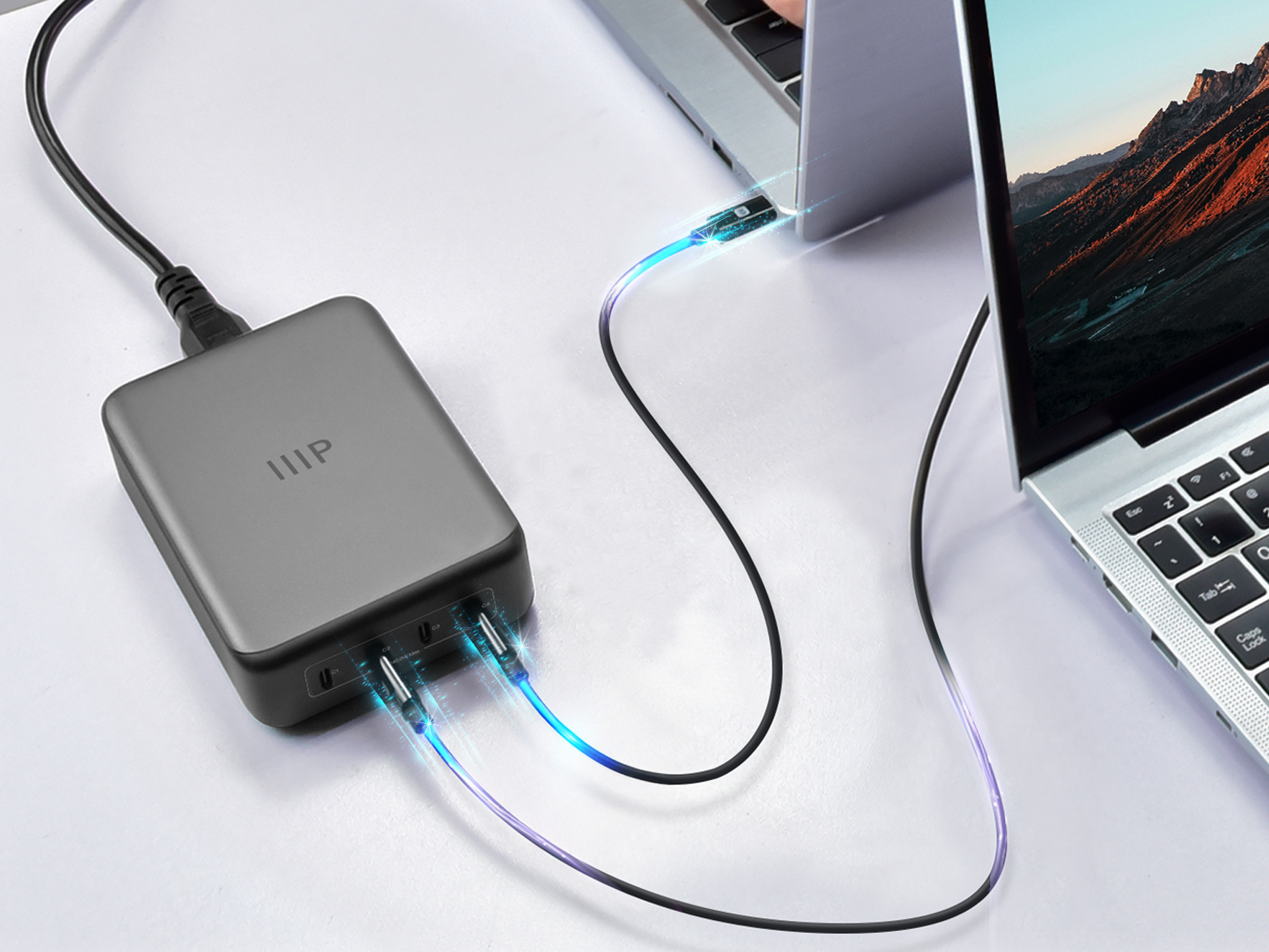 4‑Port 240W USB‑C Desktop GaN Charger