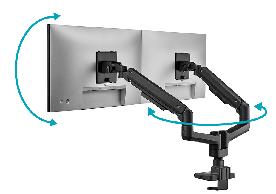Workstream by Monoprice Heavy Duty Dual Monitor Gas Spring Desk