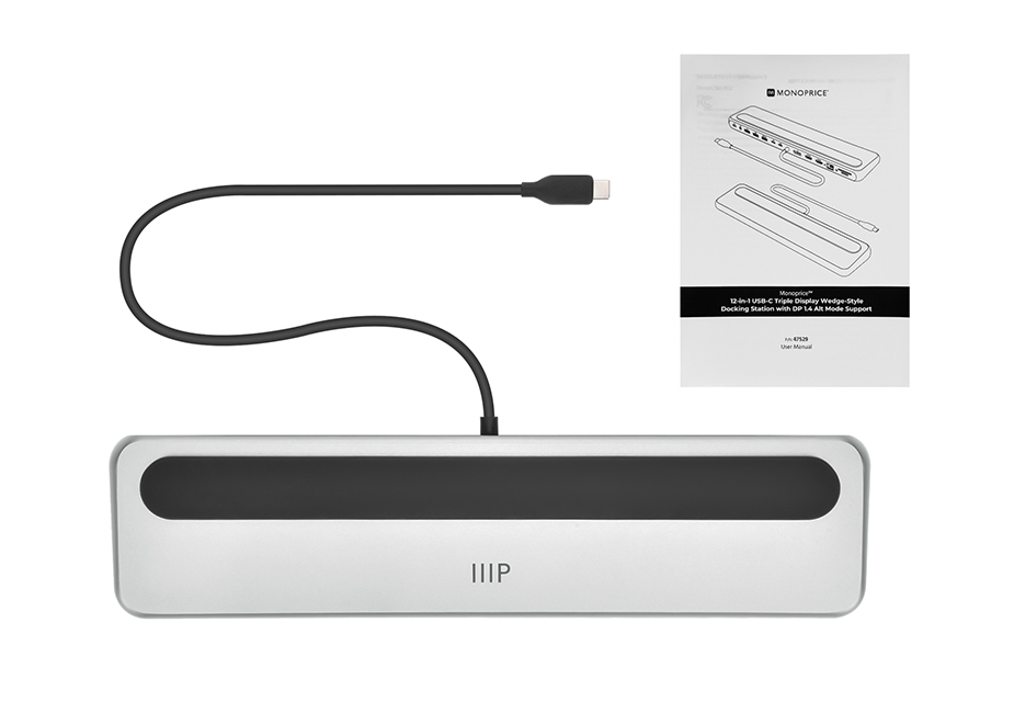 Monoprice 12-in-1 USB-C Triple Display Wedge-Style Docking Station