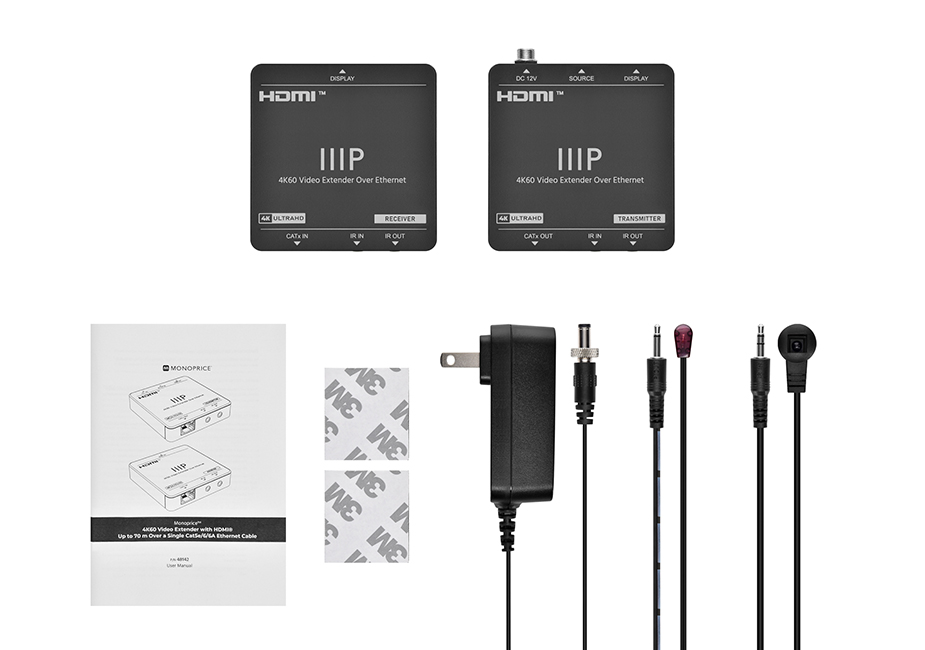 4K60 Video Extender with HDMI up to 70m Over a Single CAT6/6a