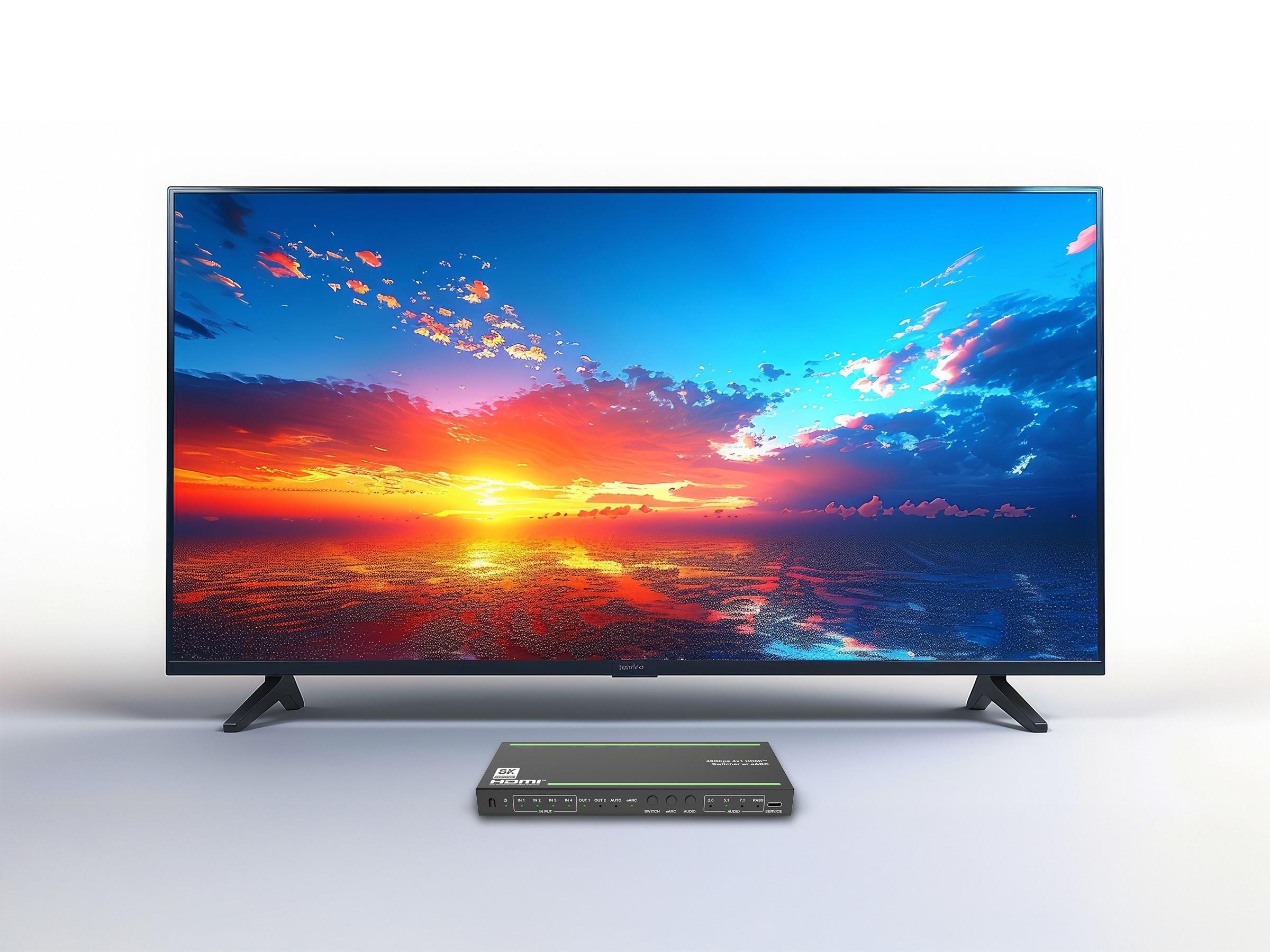 8K60 4x1 Video Switcher with HDMI plus Audio Extraction, CE