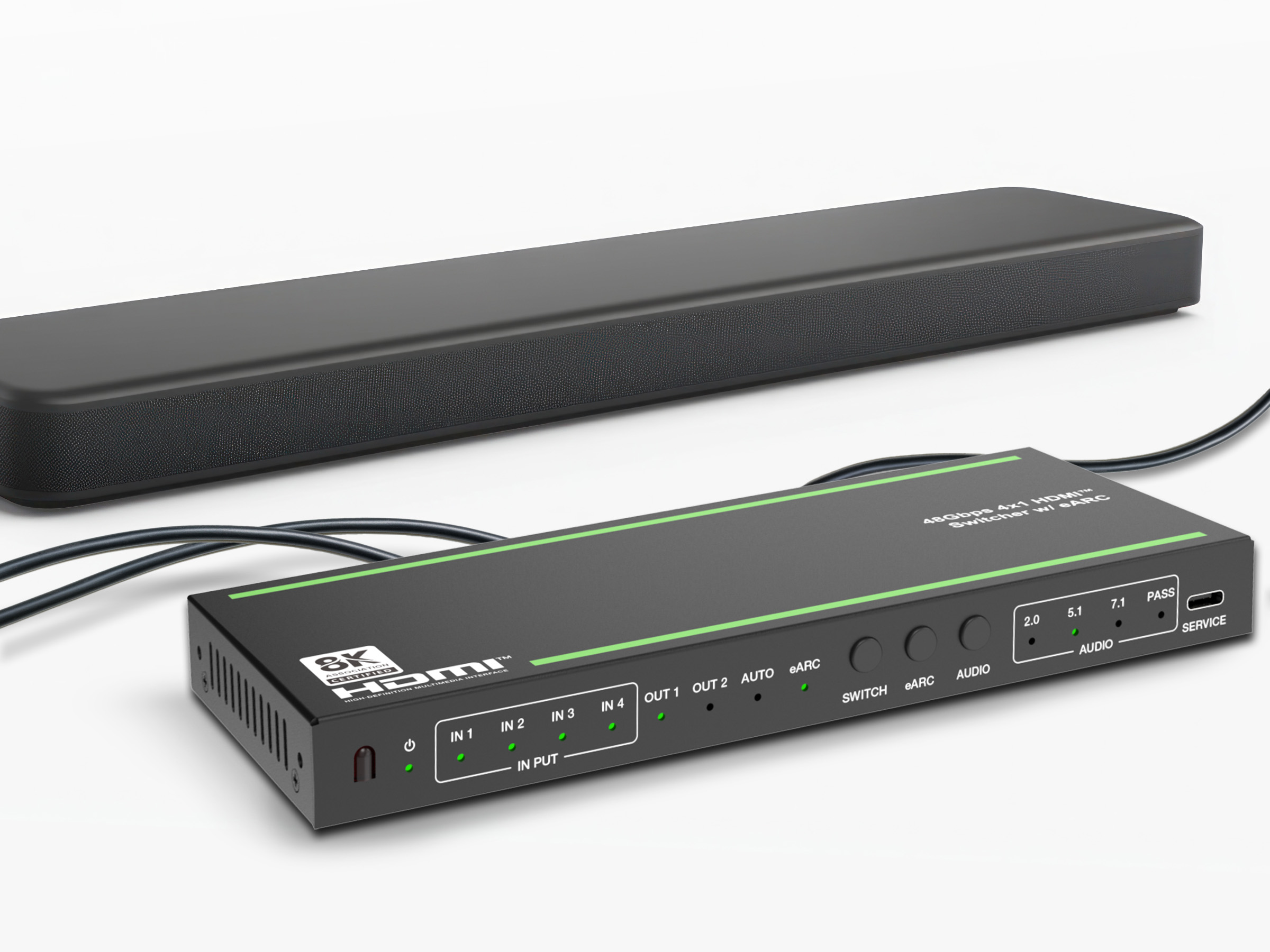 Chenyang Splitter HDMI 2.1 a 4 Porte 8K@60Hz Chenyang Splitter HDMI 2.1 a 4 Porte 8K@60Hz