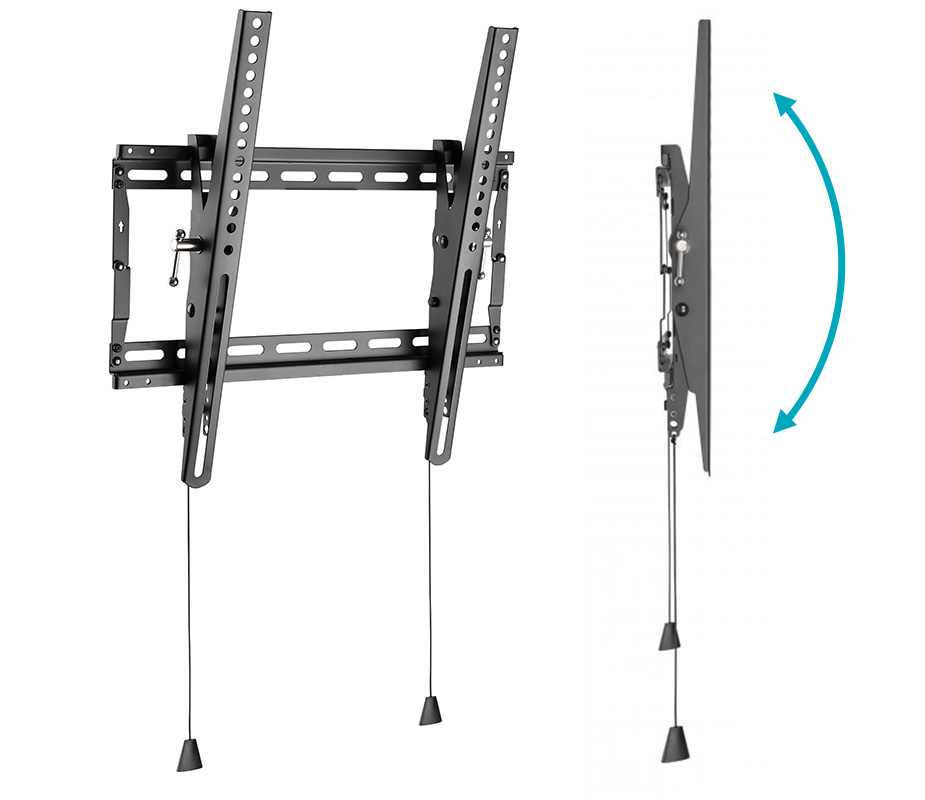 Monoprice COMBO Essential Fixed TV Wall Mount Bracket Low Profile For 10 To  26 TVs up to 30lbs Max VESA 100x100 Heavy Duty Concrete and Brick