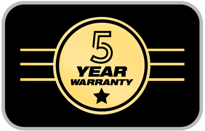 5 Year Warranty