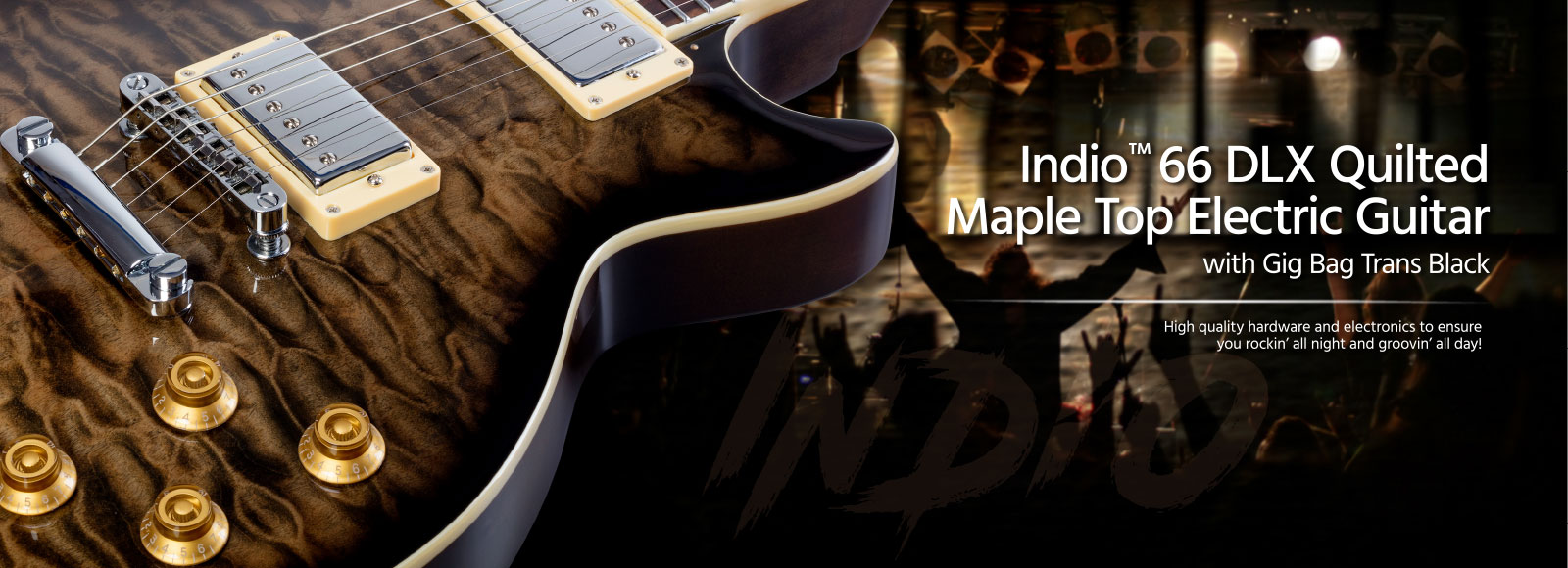 Indio 66 DLX Quilted Maple Top Electric Guitar