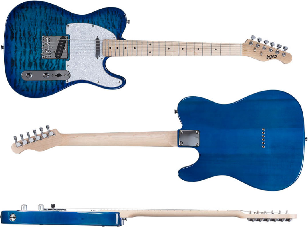 Indio Retro DLX Quilted Maple Top Electric Guitar