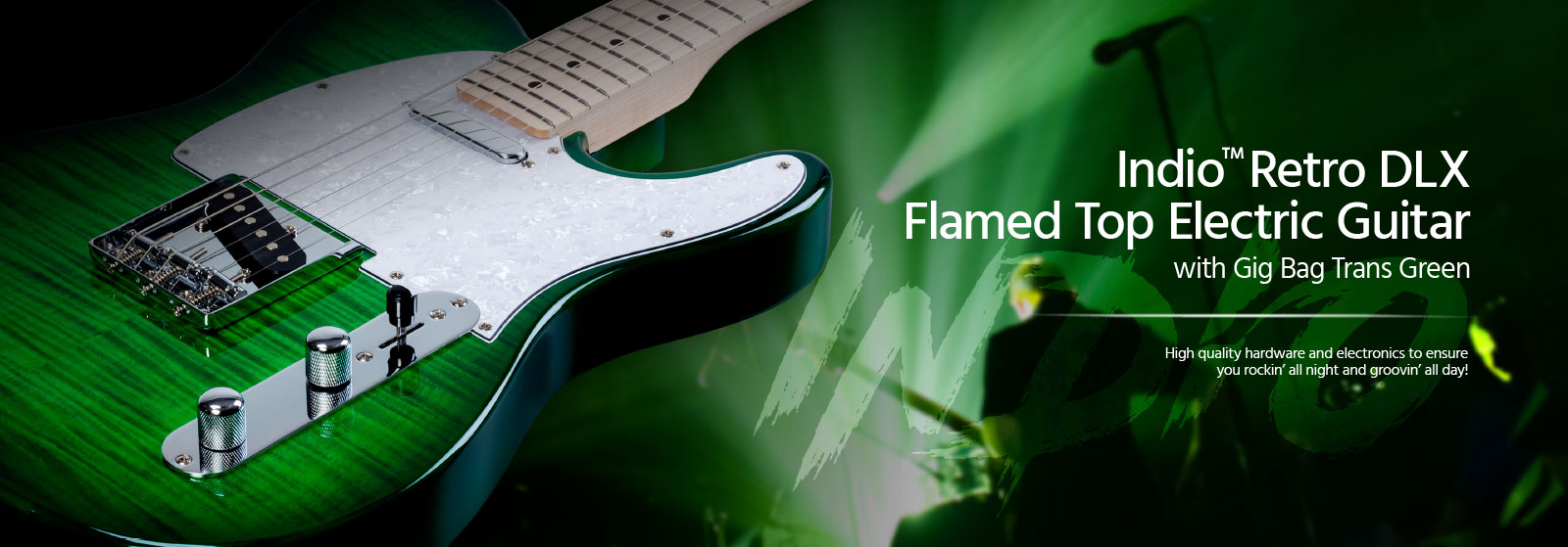 Indio Retro DLX Flamed Maple Top Electric Guitar