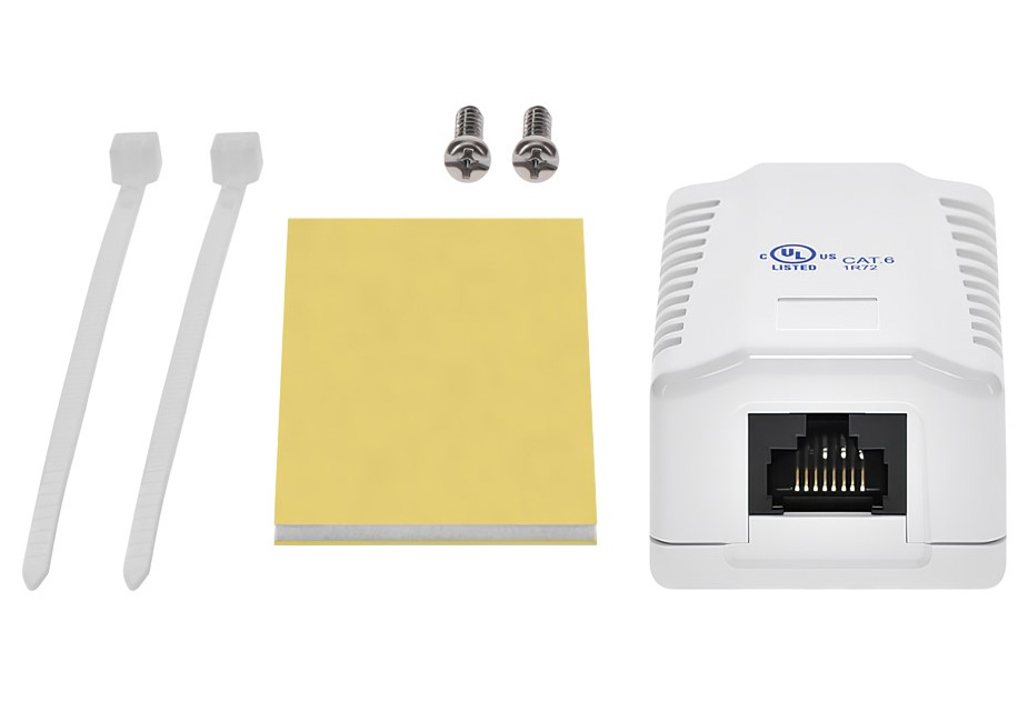 Monoprice 1-Port Cat6 RJ45 Surface Mount Box - UL, Dual IDC