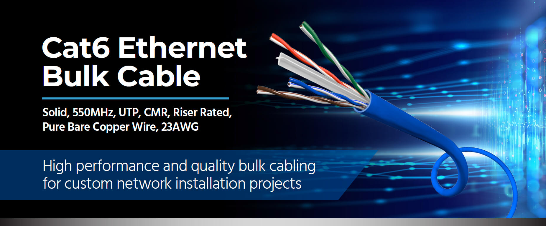 Plat Cat6 Ethernet 100m / 1000mbps Réseau de câble Rj45 Plat Dans 5m à  50mLongueur: 50m Cat6