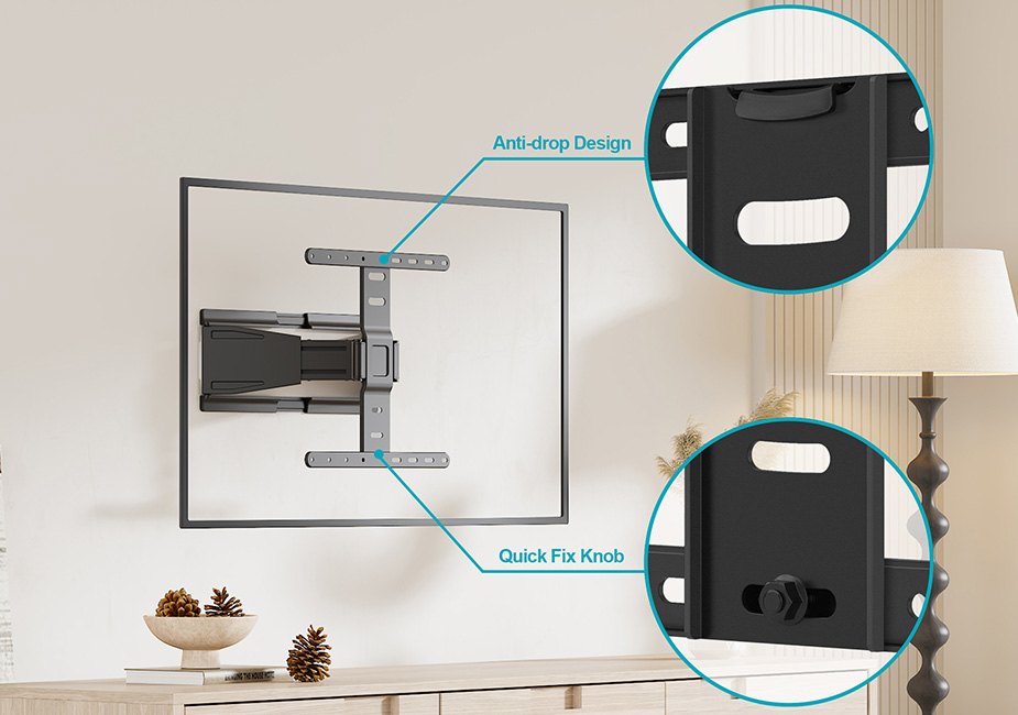 Monoprice Ultra Low-Profile Full Motion TV Wall Mount For 40"