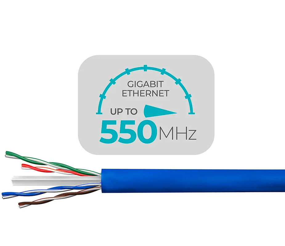 1ft CAT6 Ethernet Cable - Blue CAT 6 Gigabit Ethernet Wire -650MHz 100W PoE  RJ45 UTP Network/Patch Cord Snagless w/Strain Relief Fluke Tested/Wiring
