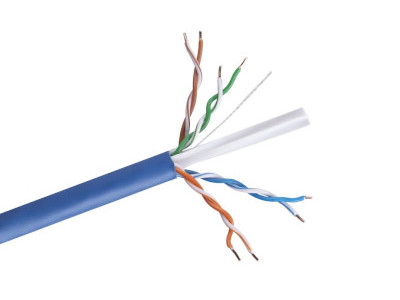 Monoprice Cat6 1000ft Blue CMR UL Bulk Cable, Solid (w/spine), UTP, 23AWG,  550MHz, Pure Bare Copper, Reelex II Pull Box, Bulk Ethernet Cable 